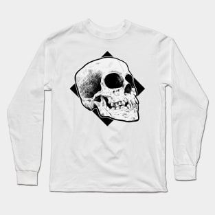 Skull line drawing Long Sleeve T-Shirt